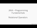 Java Relational Operators