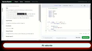 If-else Conditions Hackerrank python Solutions