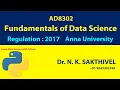 Dr N K Sakthivel AD8302 Unit V Visualization Contour Plots Histograms