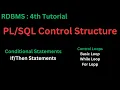 Control Structure Controlling Program Flow in RDBMS