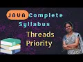 Thread priority in java 44 java course in telugu