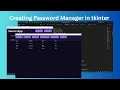 Python Password Manager with Encryption Tkinter Project