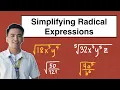 Simplifying Radical Expressions - Laws of Radicals