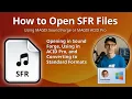 How to Open SFR Files Sonic Foundry Sample Resource