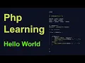 Php Learning Course Run The First Code Hello World and Wamp Server Port Settings