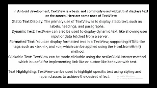TextView Widgets in Android Essential Guide for Beginners