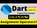 Assignment operators in dart programming language Operators in dart programming class 13