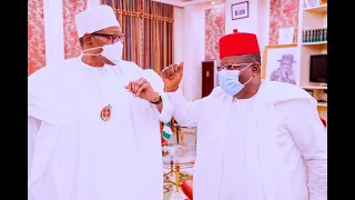 president buhari receives in audience ebonyi state gov david umahi in state house