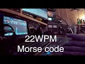 Morse code 22 WPM 5 letters in 1 group