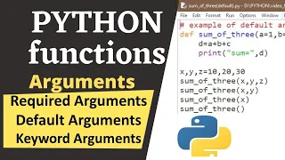 Required Argument Default Argument and Keyword Argument - Python Programming