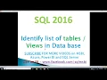 how to get list of tables in SQL sql identify list of tables