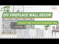 DIY Fireplace with Peel And Stick Backsplash Tiles COMMOMY DECOR