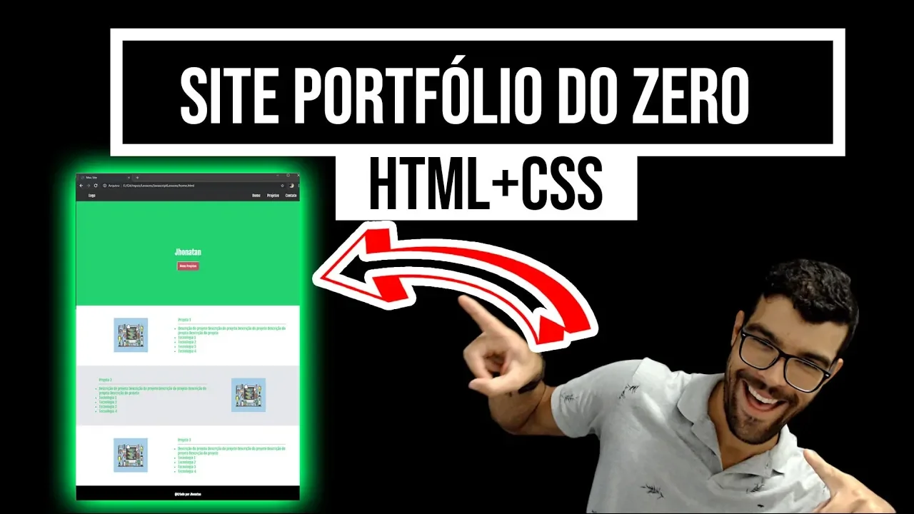 Criar site portfólio do zero para iniciantes | #ProjetosReaisParaDevs