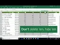 Hide and unhide columns in Microsoft Excel