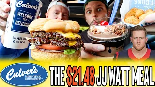 THE MOST EXPENSIVE COMBO IN FAST FOOD Eating Culver s JJ Watt Meal