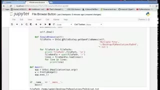 PyQt4 Python GUI 6 File Browse Button