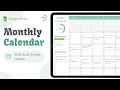 Monthly Calendar Task Tracker - Google Sheets Template