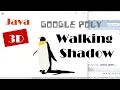 Java 3D How to Add a Fake Shadow to a Walking Penguin Model with Source Code