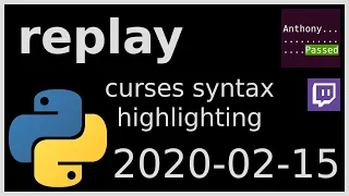 replay - curses syntax highlighting