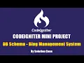 Codeigniter Mini Project for Beginners - DB Schema