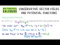 Finding potential functions Multivariable Calculus