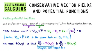 Finding potential functions Multivariable Calculus