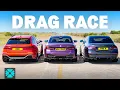 Audi RS6 Performance v BMW M5 Competition v Mercedes-AMG E63 S 1/4 MILE RACE