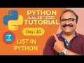 Python Day 10 Lists Explained with Examples Master Lists Python for Beginners Series