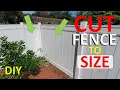 How to Cut Vinyl Fence to FIT Narrow Sections Cutting Vinyl Fence to Size