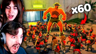 TF2: SAXTON HALE VS 60 PLAYERS (DIMA vs DOROZEA)