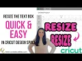 Resize the Text Box in Design Space updated 2024 tutorial
