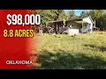 98 000 House on 8 Acres in Oklahoma Full Renovation Potential