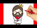 HOW TO DRAW JESUS CHRIST - DRAWING AND COLORING JESUS CHRIST