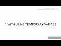 PYTHON PROGRAM TO SWAP TWO VARIABLES WITH AND WITHOUT USING TEMPORARY VARIABLE G - PROGRAMMING