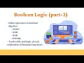 Boolean logic in Computer Science part - 2 Class-11th CBSE Computer Science