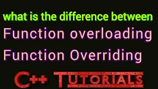 What is the difference between function overloading and function overriding C Object oriented