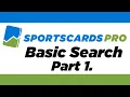 How To Search Sports Cards Pro Basic search Part 1