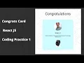 Congrats Card Page CCBP React JS Coding Practice 1 Questions Solution React JS Coding Practice