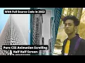 Pure CSS Animation Scrolling Half Half Screen in 2022 full source code by jishaansinghal