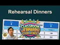 Rehearsal Dinners Questions and Answers Jeopardy-style No Google Slides Templates Needed