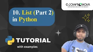 Python List Part 2 Python Tutorial for Absolute Beginners in Hindi Coding India