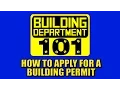 Building Dept 101 - Ep 2 How To Apply For A Building Permit