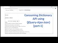 Java Project Training 7am batch -6 july Dictionary API part-1