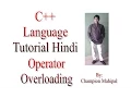 C Programming Language Tutorial Hindi 74 Operator Overloading with example