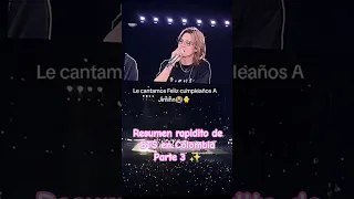 Resumen rapidito de BTS en Colombia parte 3 #bts #btshumor #jimin #yoongi  #jungkook #btsarmy