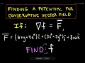 Finding the Potential of a Conservative Vector Field Example 2