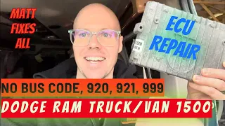 Solving the NO BUS Error on Your Dodge Ram - Easy DIY Fix 920 921 999