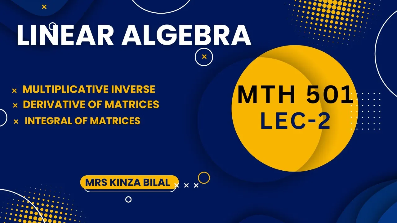 Linear Algebra 2 | Introduction to matrices | Kinza Bilal