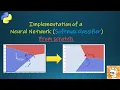 Build a simple neural network from scratch only using