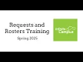 Requests Rosters training - Session 1 March 6 2025